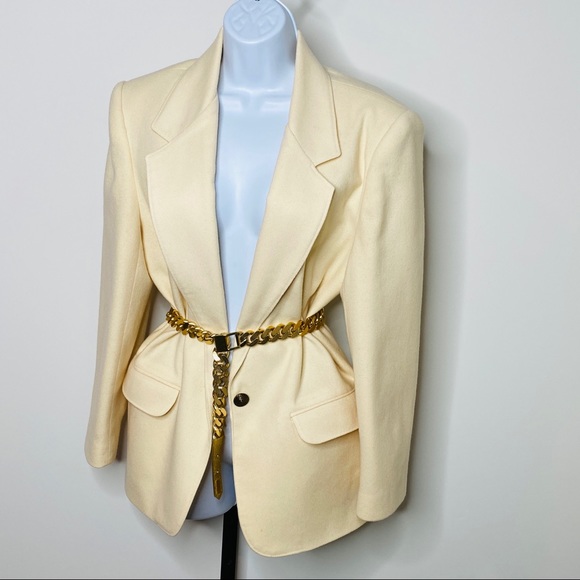 Great Vintage Cream 100% Wool Blazer & Skirt Suit - Picture 6 of 15